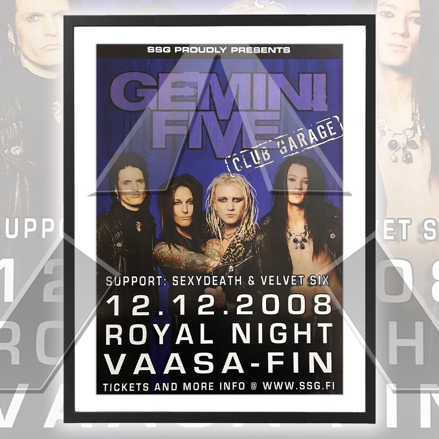 Gemini Five ★ Vaasa Finland 2008 (tour poster)