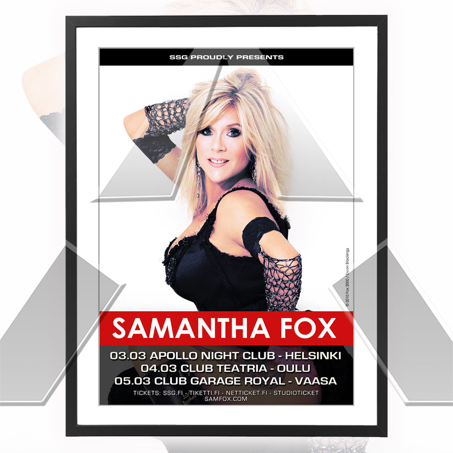 Samantha Fox ★ Helsinki Finland 2011 (tour poster)