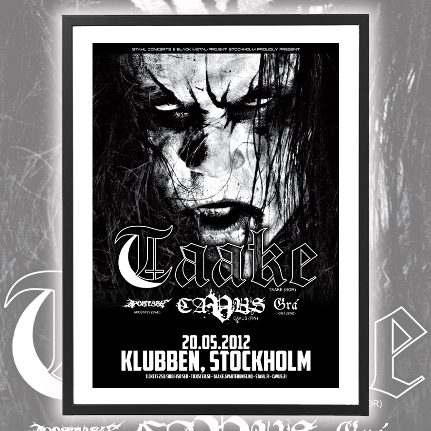 Taake ★ Stockholm Sweden 2012 (tour poster)