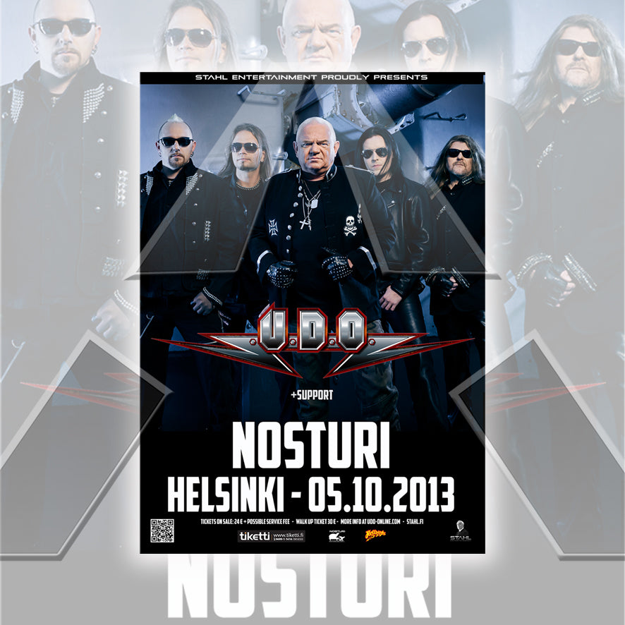 UDO ★ Helsinki Finland 2013 (tour poster - 2 versions)