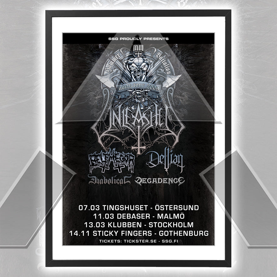 Unleashed ★ Sweden Tour Poster 2009 (tour poster - 2 versions)