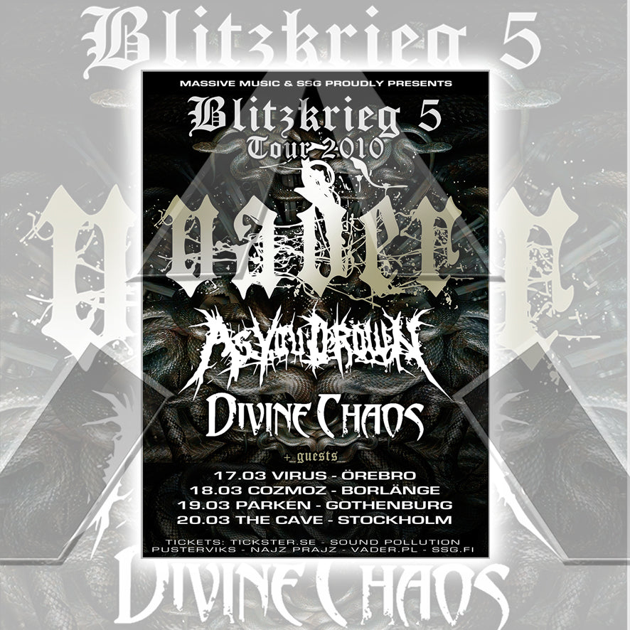Vader ★ Sweden Tour Poster 2010 (tour poster - 2 versions)