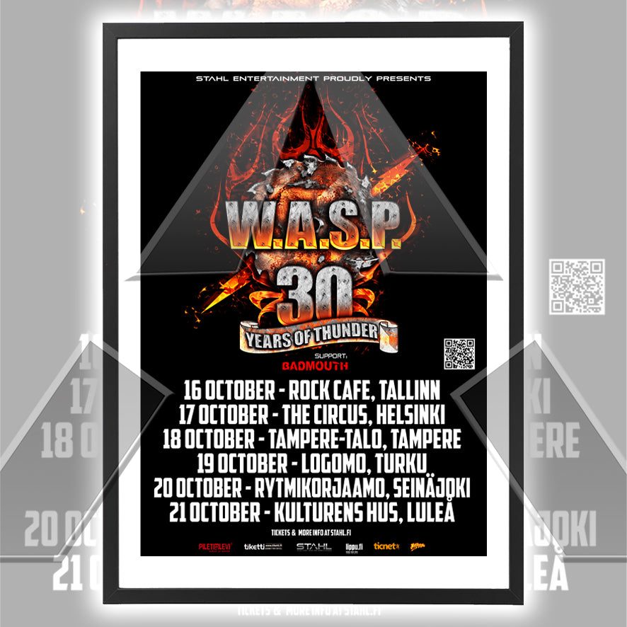 W.A.S.P. ★ Nordic Tour Poster 2011 (tour poster - 2 versions)