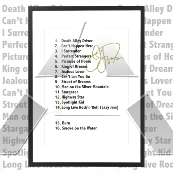 Joe Lynn Turner ★ Spain Tour 2017 (setlist - 2 versions)