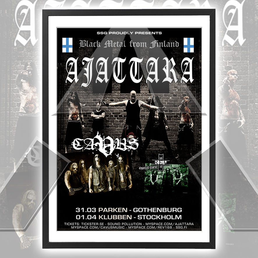 Ajattara ★ Black Metal from Finland 2010 (tour poster - 2 versions)