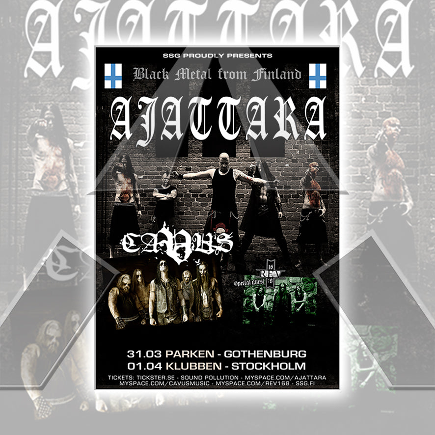 Ajattara ★ Black Metal from Finland 2010 (tour poster - 2 versions)