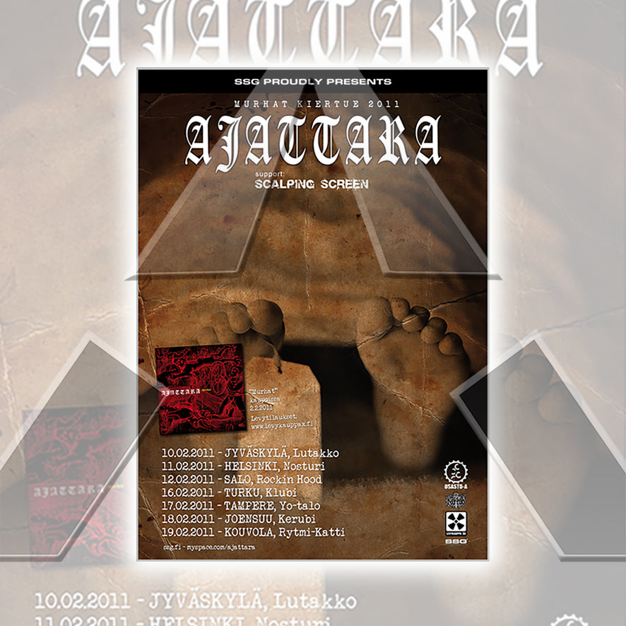 Ajattara ★ Murhat Kiertue 2011 (tour poster - 2 versions)