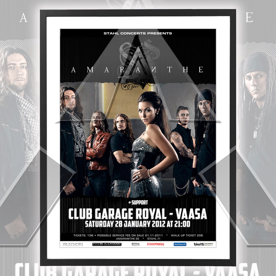 Amaranthe ★ Vaasa Finland 2012 (tour poster)
