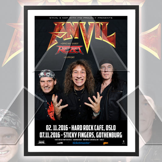 Anvil ★ Scandinavia 2016 (tour poster)