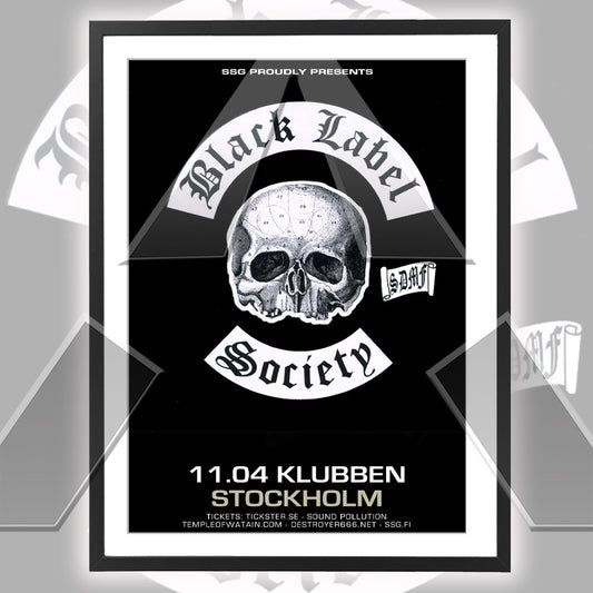 Black Label Society ★  Stockholm Sweden 2013 (tour poster)