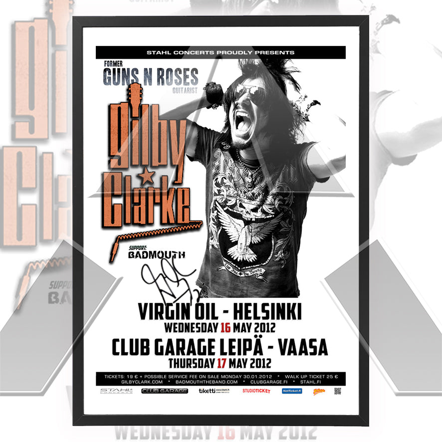 Gilby Clark ★ Finland 2012 (tour poster - 3 variations)