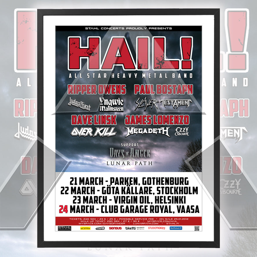 Hail ★ Nordic 2012 (tour poster - 3 variations)