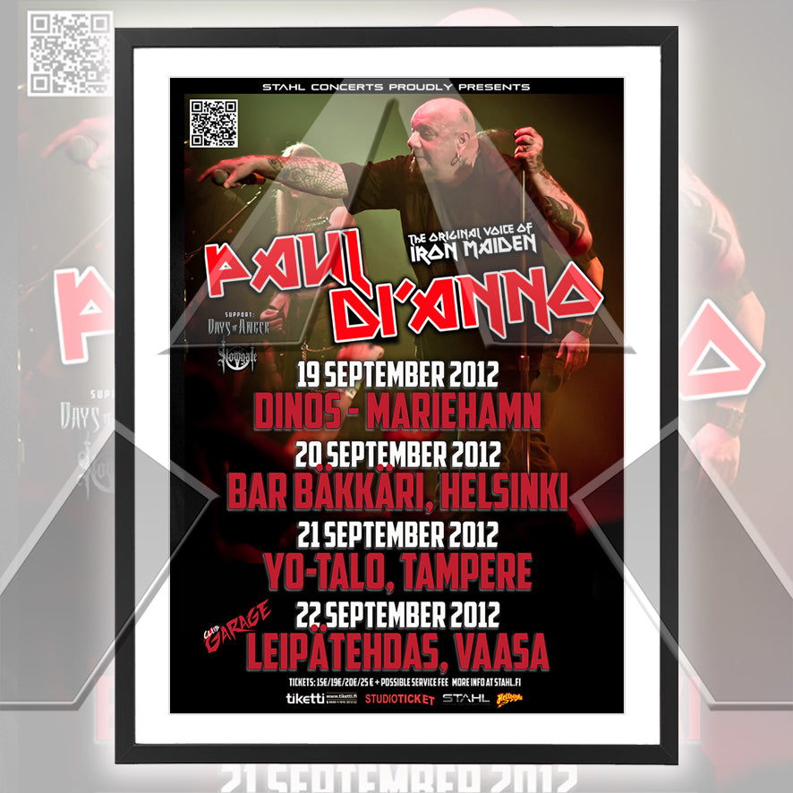 Paul Di'Anno ★ Finland 2012 (tour poster - 3 variations)