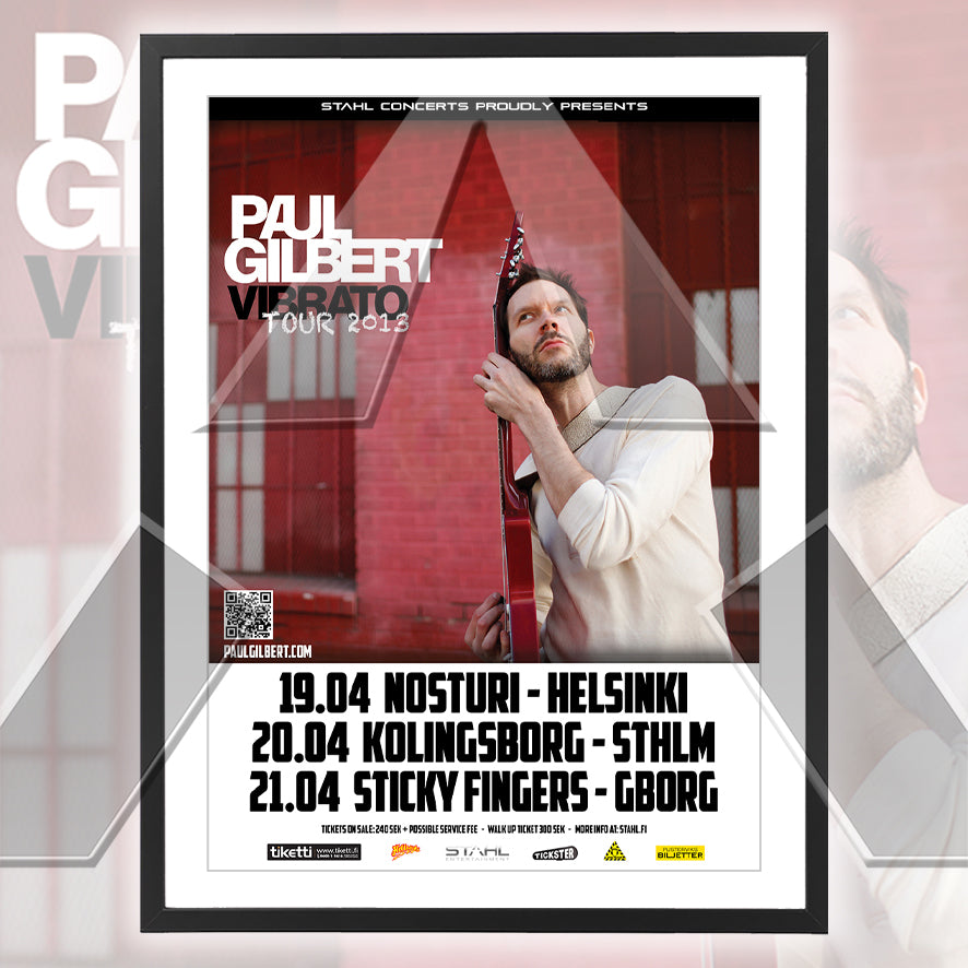 Paul Gilbert ★ Nordic 2013 (tour poster - 3 versions)