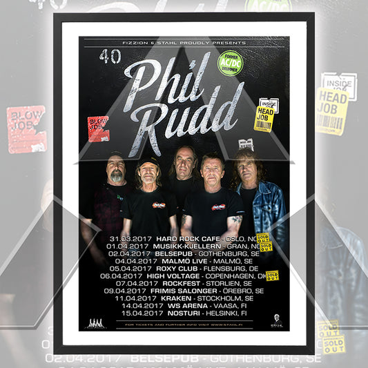Phil Rudd ★ Nordic 2017 (tour poster)