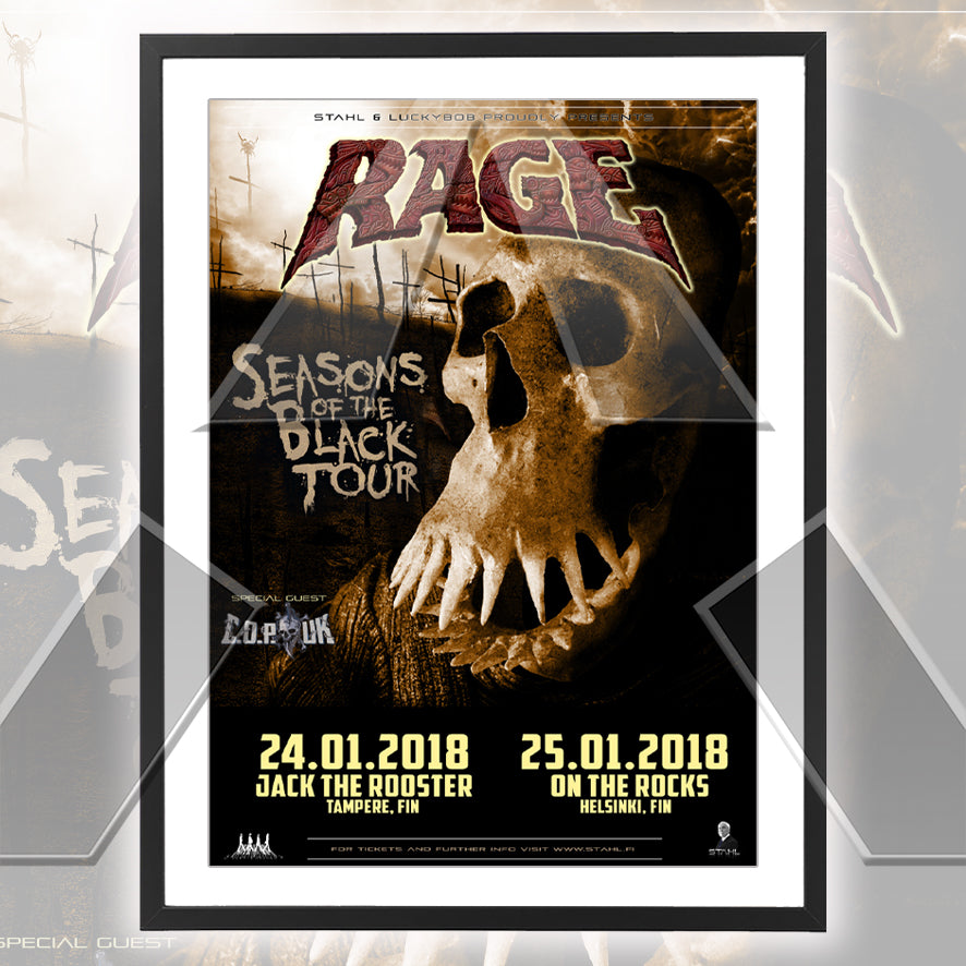 Rage ★ Finland 2018 (tour poster)