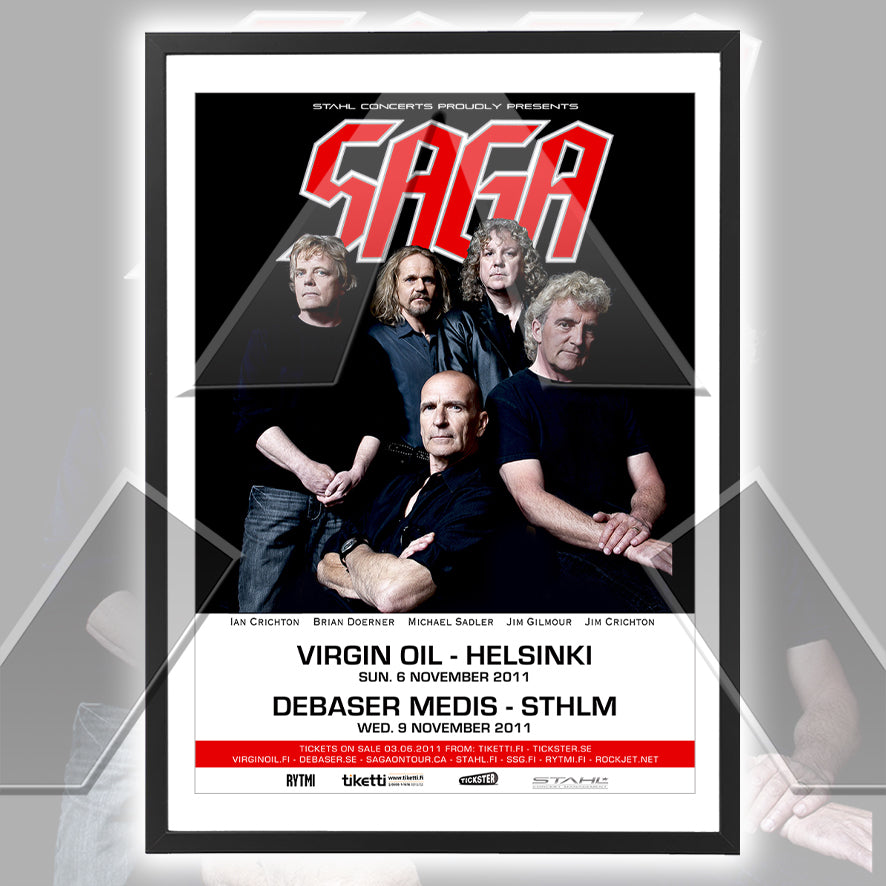 Saga ★ Nordic Tour 2011 (tour poster - 2 versions)