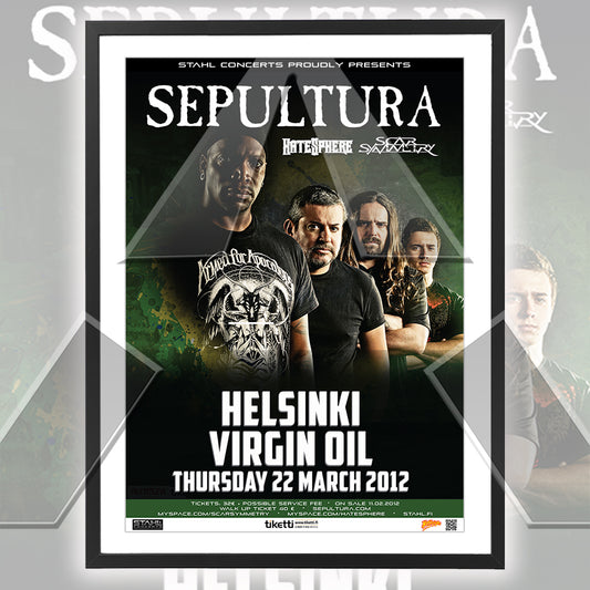 Sepultura ★ Helsinki Finland 2012 (tour poster)