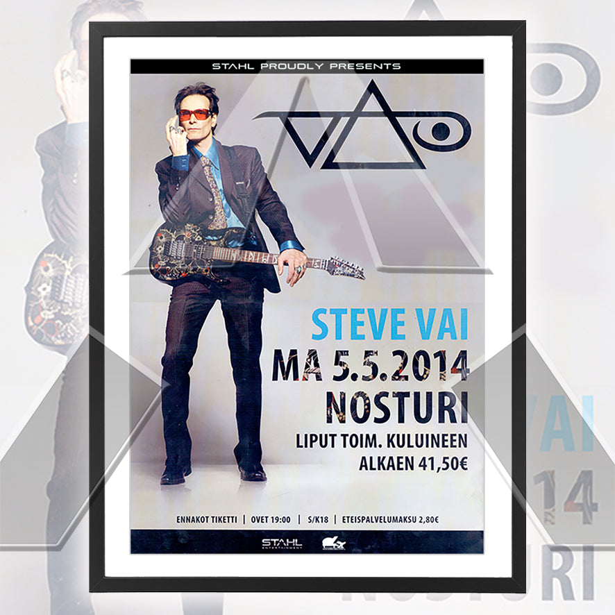 Steve Vai ★ Helsinki Finland 2014 (tour poster - 3 versions)
