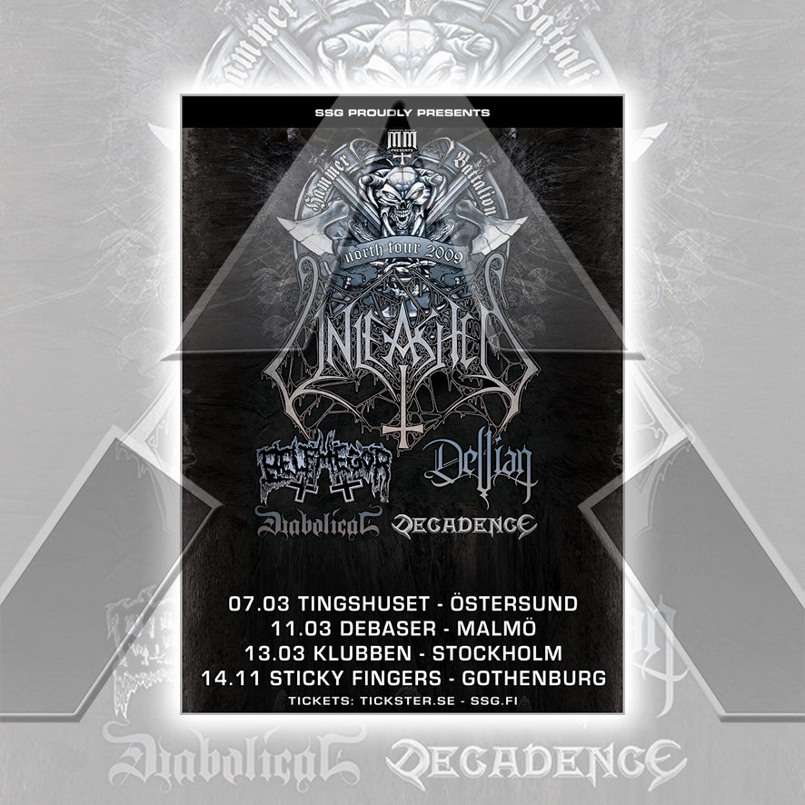 Unleashed ★ Sweden Tour Poster 2009 (tour poster - 2 versions)