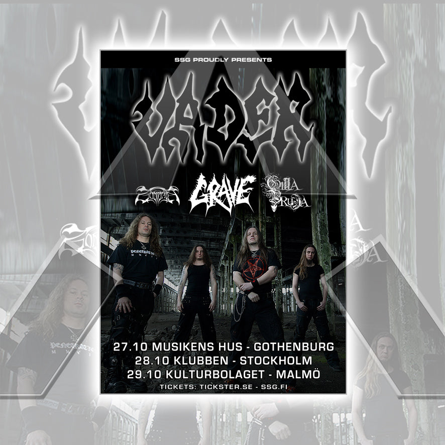 Vader ★ Sweden Tour Poster 2009 (tour poster - 2 versions)