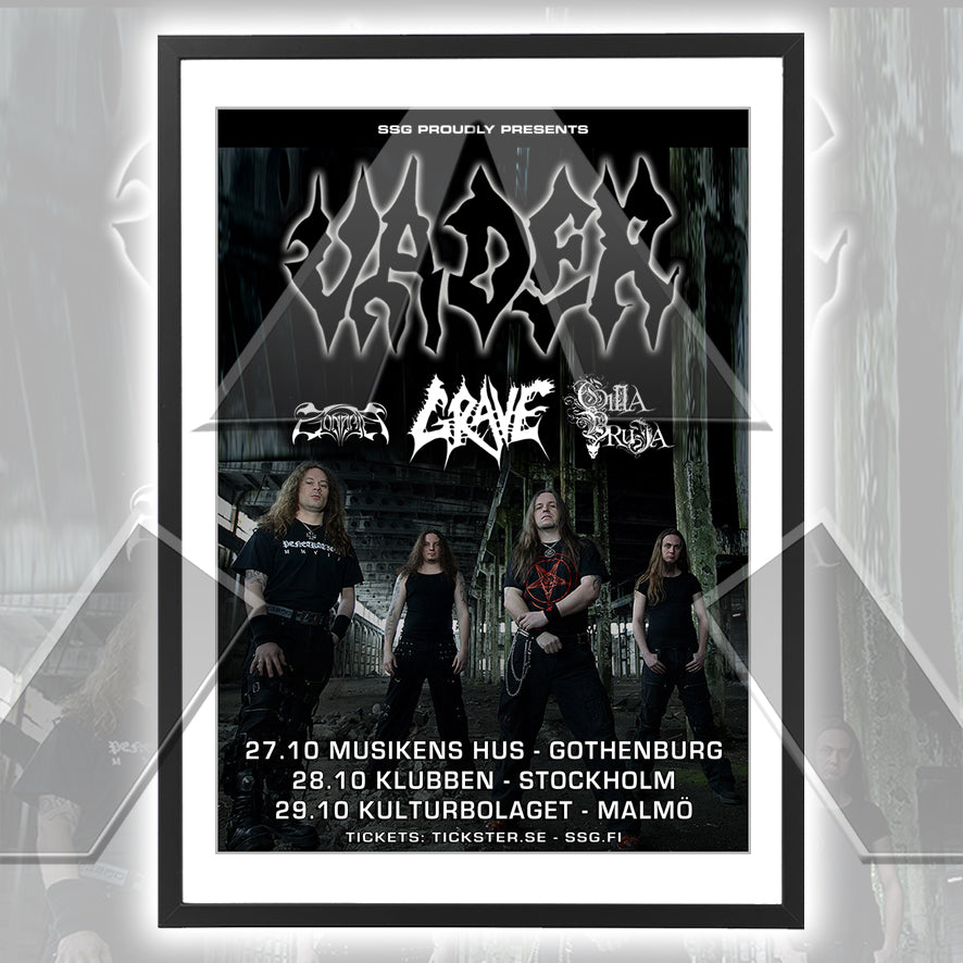 Vader ★ Sweden Tour Poster 2009 (tour poster - 2 versions)