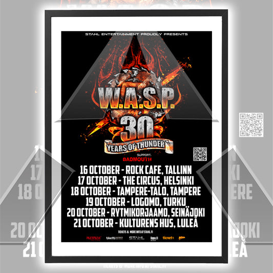 W.A.S.P. ★ Nordic Tour Poster 2011 (tour poster - 2 versions)