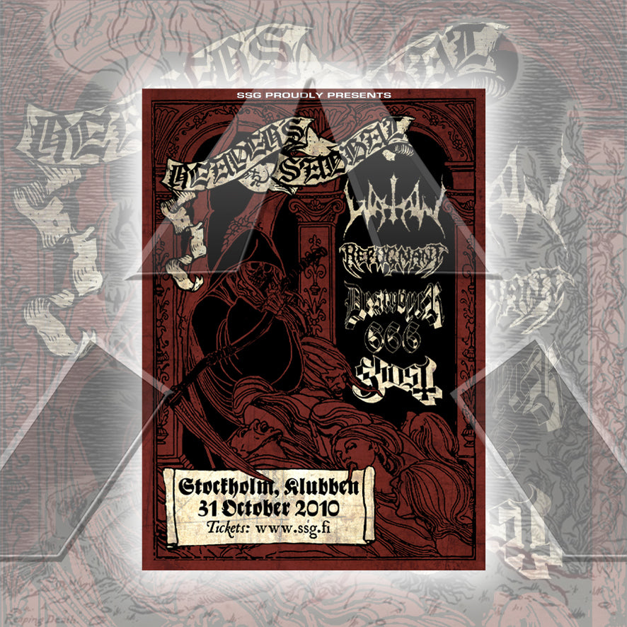 Watain ★ Stockholm Tour Poster 2010 (tour poster - 2 versions)