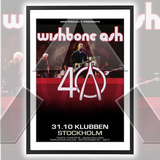 Wishbone Ash ★ 40 Years Anniversary Tour Poster Stockholm 2011 (tour poster - 2 versions)