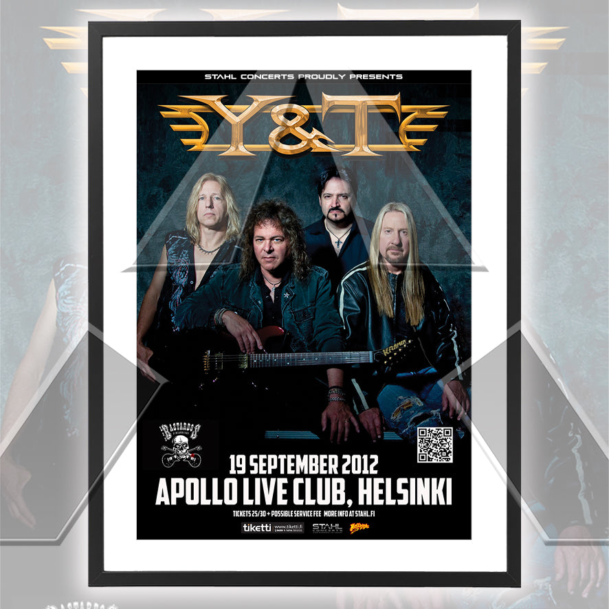 Y & T ★ Helsinki Finland 2012 (tour poster)