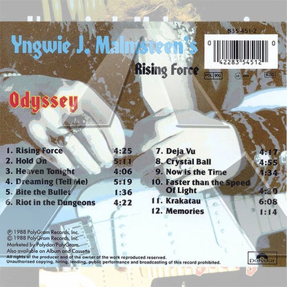 Yngwie Malmsteen ★ Odyssey (cd album - EU 8354512)